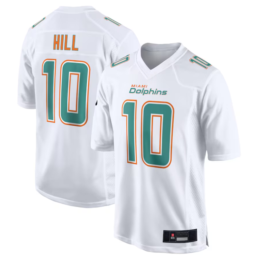 Silnrao #10 Tyreek Hill Player M.Dolphins White Fashion Game Stitched Jerseys