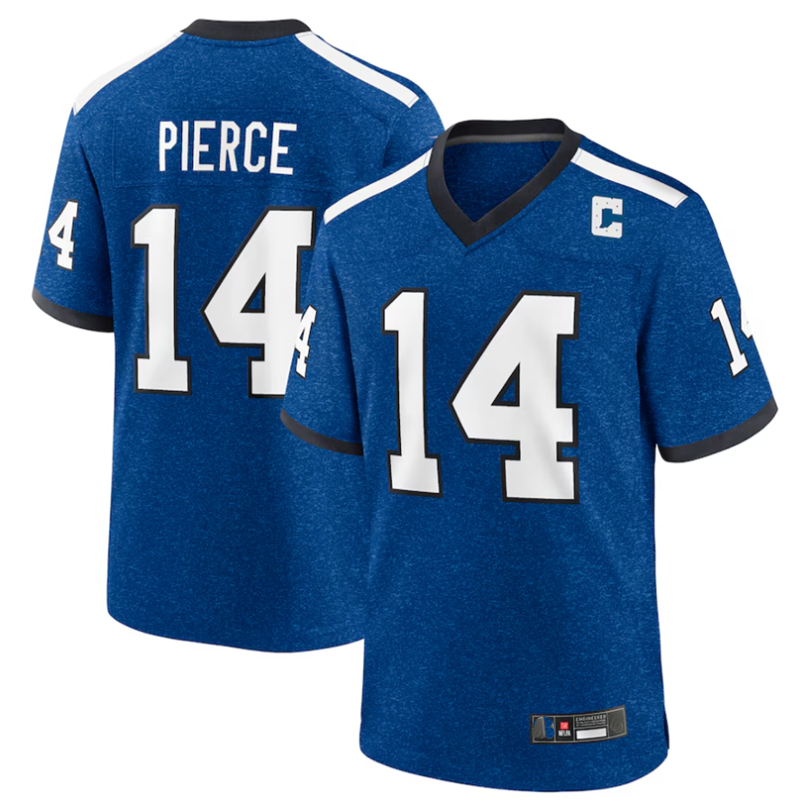 Silnrao #14 Alec Pierce Player IN.Colts Indiana Nights Alternate Game Stitched Jerseys - Royal