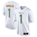 Silnrao #1 Tua Tagovailoa Player M.Dolphins White Fashion Game Stitched Jerseys