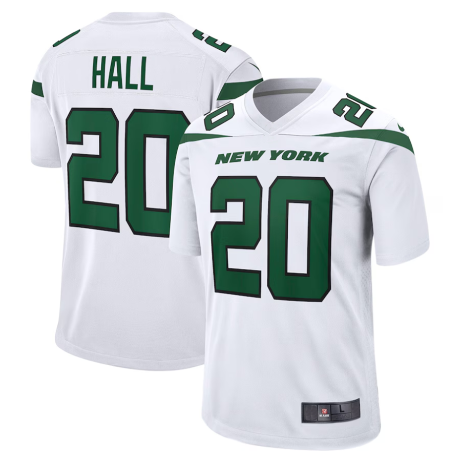 Pkot #20 Breece Hall Player NY.Jets White Away Game Stitched Jerseys