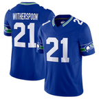 Silnrao #21 Devon Witherspoon Player S.Seahawks Royal Alternate Vapor F.U.S.E. Stitched Jerseys