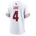 Silnrao A.Cardinals #4 Jeremiyah Love White Game Player Stitched Jerseys