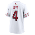 Silnrao A.Cardinals #4 Jeremiyah Love White Game Player Stitched Jerseys