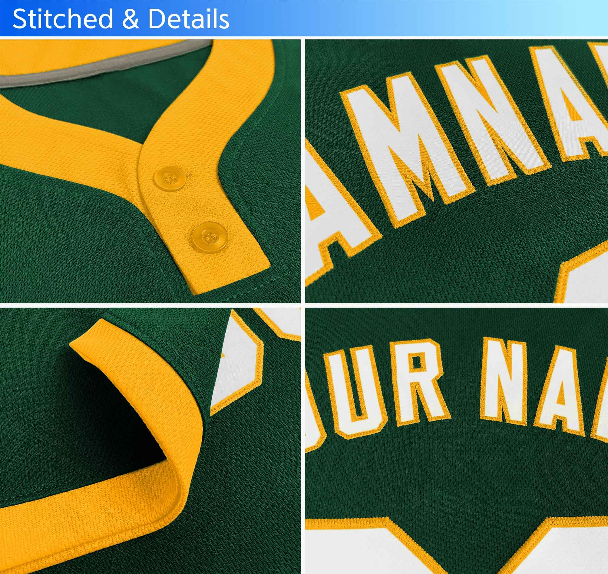 Custom Royal White Classic Style Authentic Two-Button Softball Jersey