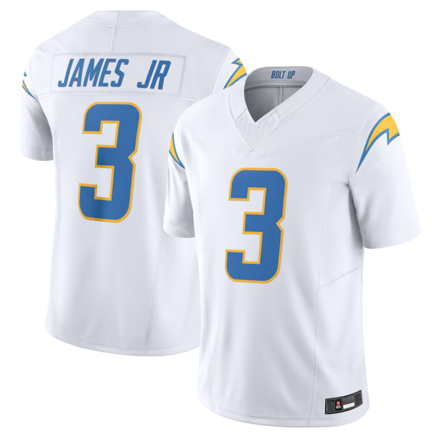 Silnrao #3 Derwin James Jr. Player LA.Chargers Vapor F.U.S.E. Limited Stitched Jerseys - White