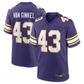 Silnrao #43 Andrew Van Ginkel Player MN.Vikings Purple Game Stitched Jerseys
