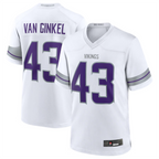 Silnrao #43 Andrew Van Ginkel Player MN.Vikings White Alternate Game Stitched Jerseys