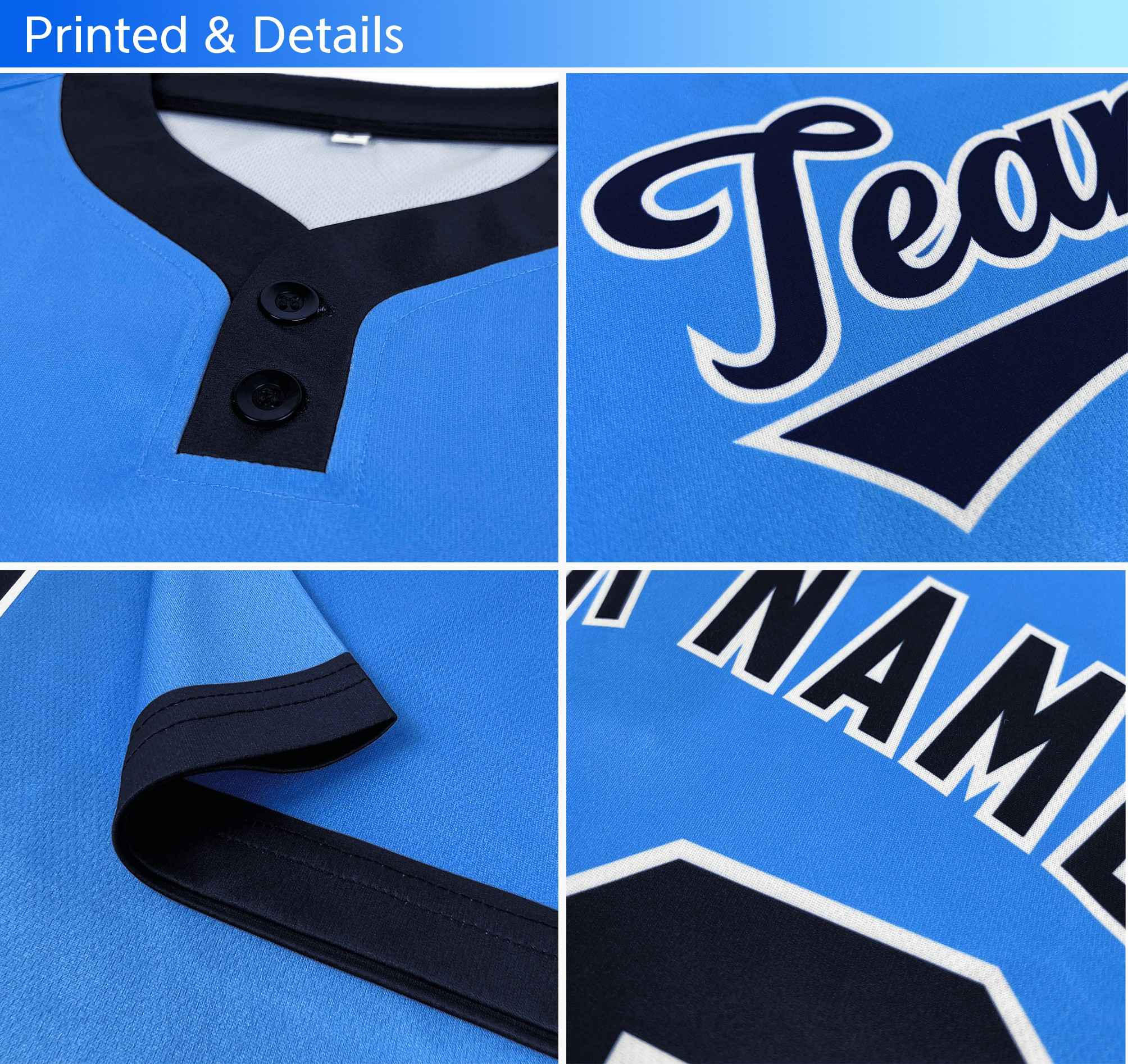 Custom Black Red-White Classic Style Authentic Two-Button Softball Jersey