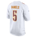 Silnrao #5 Jayden Daniels Player W.Commanders Tundra White Fashion Stitched Jerseys
