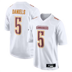 Silnrao #5 Jayden Daniels Player W.Commanders Tundra White Fashion Stitched Jerseys