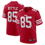 Silnrao #85 George Kittle Player Scarlet SF.49ers Player Game Stitched Jerseys