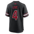 Silnrao A.Cardinals #4 Jeremiyah Love Black Game Player Stitched Jerseys