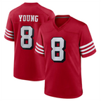 Silnrao #8 Steve Young Player SF.49ers Scarlet Alternate Game Stitched Jerseys