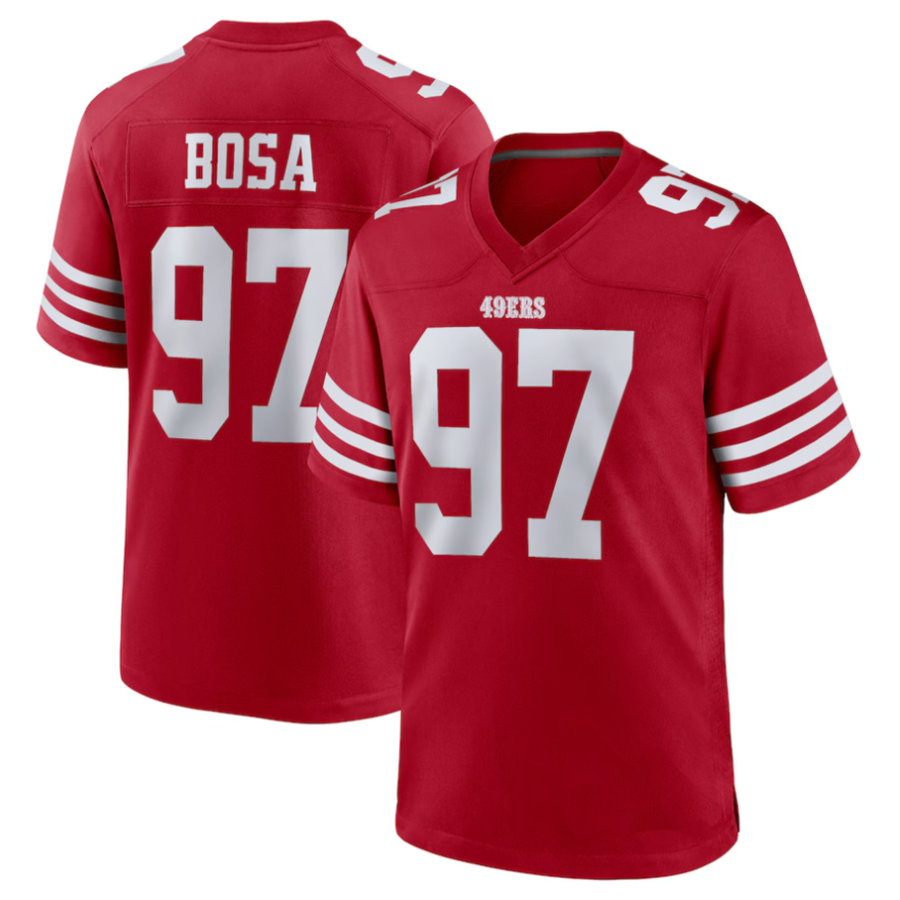 Silnrao #97 Nick Bosa Player SF.49ers Scarlet Player Game Stitched Jerseys
