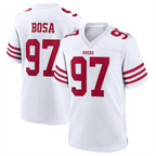 Silnrao #97 Nick Bosa Player SF.49ers White Game Stitched Jerseys