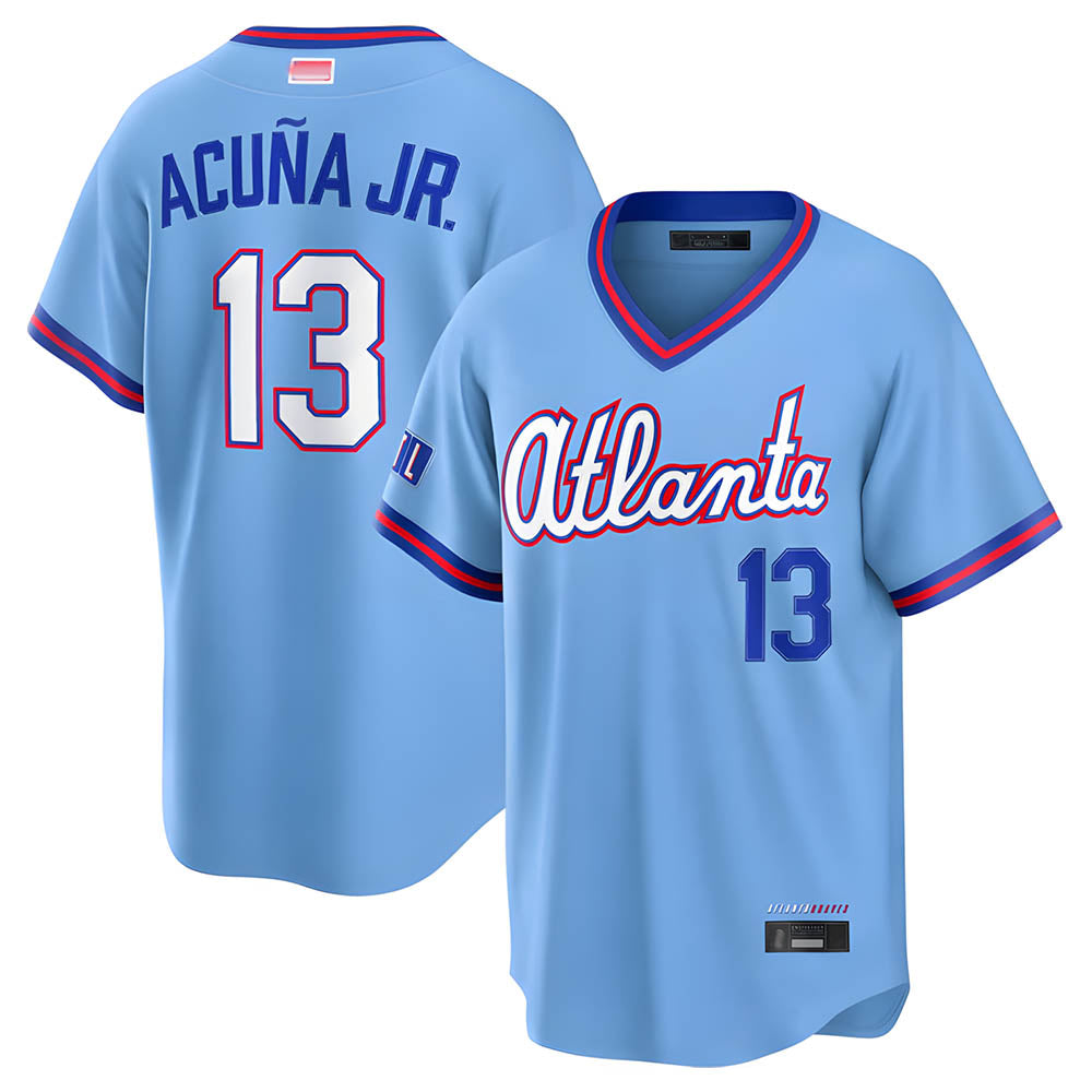 Pkot A.Braves #13 Ronald Acun?a Jr. Player 2026 Blue City Connect Stitched Jerseys