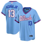 Pkot A.Braves #13 Ronald Acun?a Jr. Player 2026 Blue City Connect Stitched Jerseys