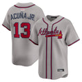 Pkot A.Braves #13 Ronald Acun?a Jr. Player Gray Limited Stitched Jerseys