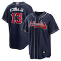 Pkot A.Braves #13 Ronald Acun?a Jr. Player Navy Limited Stitched Jerseys