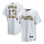 Pkot A.Braves #13 Ronald Acun?a Jr. Player White All-Star Stitched Jerseys