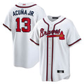 Pkot A.Braves #13 Ronald Acun?a Jr. Player White Limited Stitched Jerseys