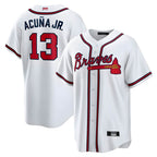 Pkot A.Braves #13 Ronald Acun?a Jr. Player White Limited Stitched Jerseys