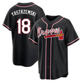 Pkot A.Braves #18 Mike Yastrzemski player Black Replica Fashion Out Stitched Jerseys