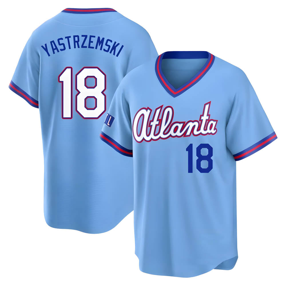 Pkot A.Braves #18 Mike Yastrzemski player Blue Limited Powder 2026 City Connect Stadium Stitched Jerseys