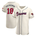 Pkot A.Braves #18 Mike Yastrzemski player Cream Authentic Alternate Stitched Jerseys