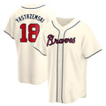 Pkot A.Braves #18 Mike Yastrzemski player Cream Replica Alternate Stitched Jerseys
