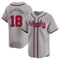 Pkot A.Braves #18 Mike Yastrzemski player Gray Limited Away Stitched Jerseys