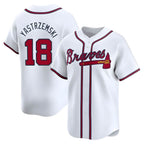 Pkot A.Braves #18 Mike Yastrzemski player White Limited Home Stitched Jerseys