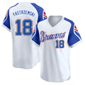 Pkot A.Braves #18 Mike Yastrzemski player White Limited Throwback Cooperstown Collection Stitched Jerseys
