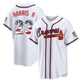 Silnrao A.Braves #23 Michael Harris II Player White USA 250 Fourth Of July Limited Home Game Stitched Jerseys
