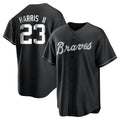 Pkot A.Braves #23 Michael Harris II player Black&White Replica Stitched Jerseys