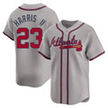 Pkot A.Braves #23 Michael Harris II player Gray Limited Away Stitched Jerseys