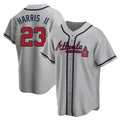 Pkot A.Braves #23 Michael Harris II player Gray Replica Road Stitched Jerseys