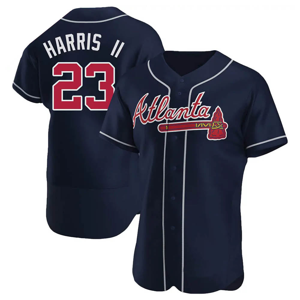 Pkot A.Braves #23 Michael Harris II player Navy Authentic Alternate Stitched Jerseys