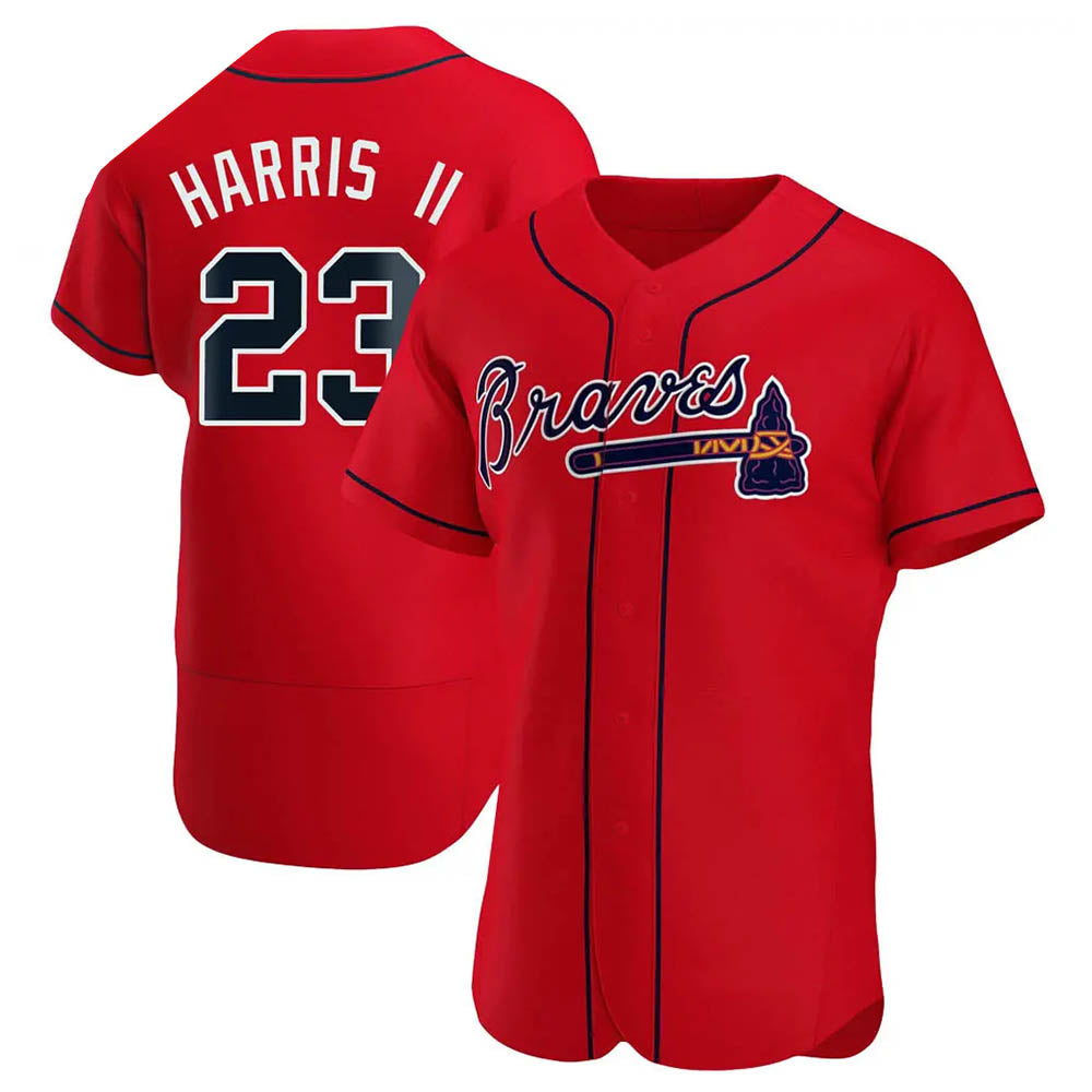 Pkot A.Braves #23 Michael Harris II player Red Authentic Alternate Stitched Jerseys