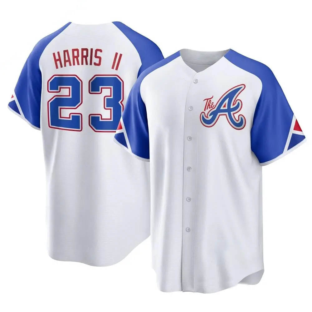 Pkot A.Braves #23 Michael Harris II player White Replica City Connect Stitched Jerseys