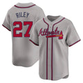 Pkot A.Braves #27 Austin Riley Player Gray Limited Away Stitched Jerseys