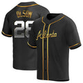 Pkot A.Braves #28 Matt Olson player Black&Gold Replica en Alternate Stitched Jerseys