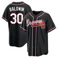 Pkot A.Braves #30 Drake Baldwin player Black Replica Fashion Out Stitched Jerseys