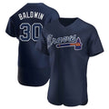 Pkot A.Braves #30 Drake Baldwin player Navy Authentic Alternate Team Stitched Jerseys