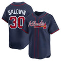 Pkot A.Braves #30 Drake Baldwin player Navy Limited Alternate Stitched Jerseys