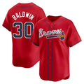 Pkot A.Braves #30 Drake Baldwin player Red Limited Alternate Stitched Jerseys