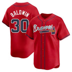Pkot A.Braves #30 Drake Baldwin player Red Limited Alternate Stitched Jerseys