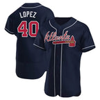 Pkot A.Braves #40 Reynaldo Lopez player Navy Authentic Alternate Stitched Jerseys