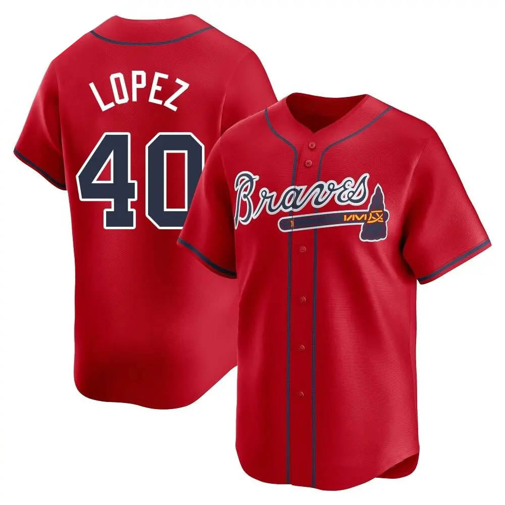 Pkot A.Braves #40 Reynaldo Lopez player Red Limited Alternate Stitched Jerseys