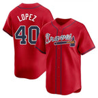 Pkot A.Braves #40 Reynaldo Lopez player Red Limited Alternate Stitched Jerseys